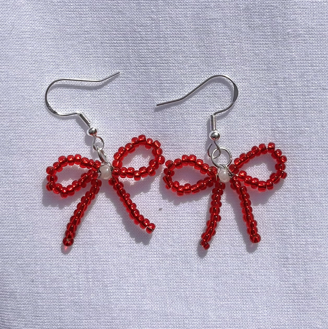 Cherry Bow Earrings