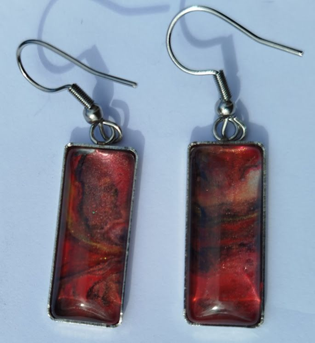 Boucles d'oreilles peintes