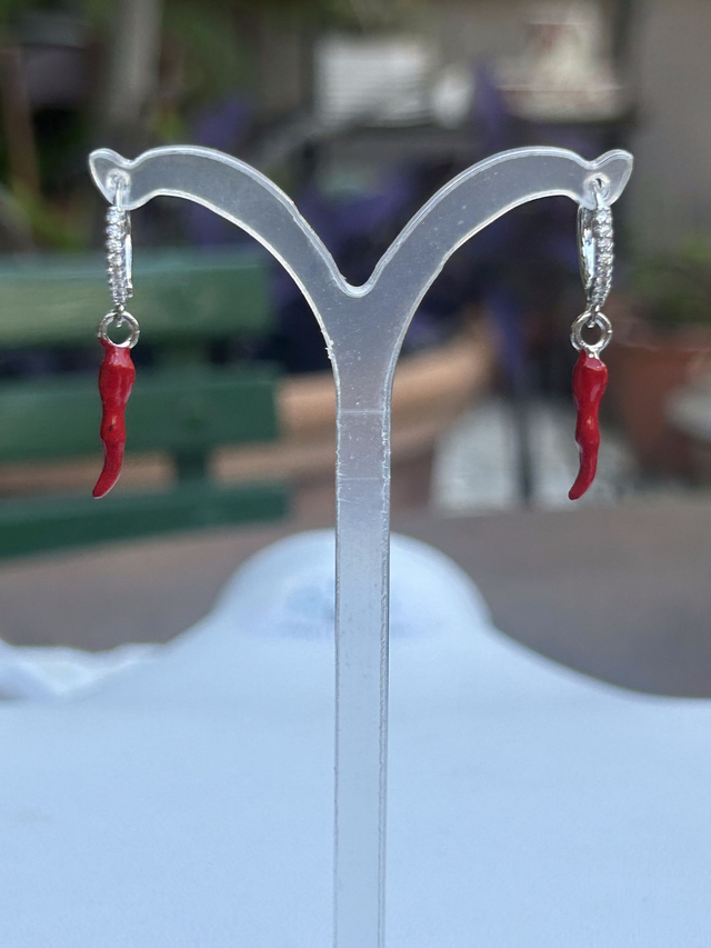 Orecchini corno silver