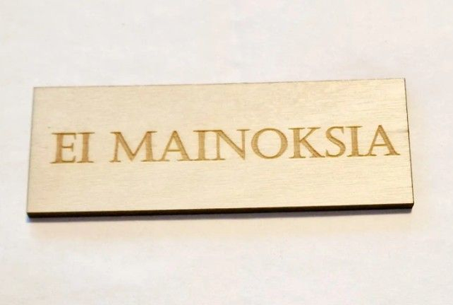 Ei mainoksia kyltti