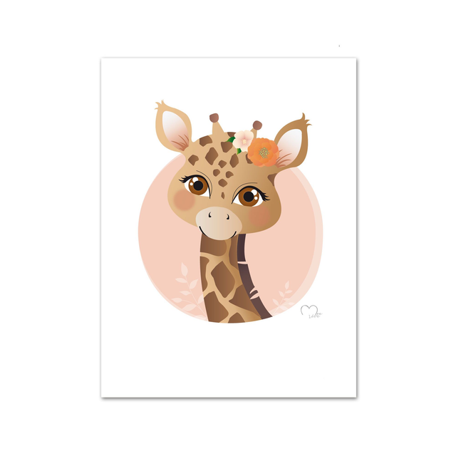 Affiche Bébé Girafe