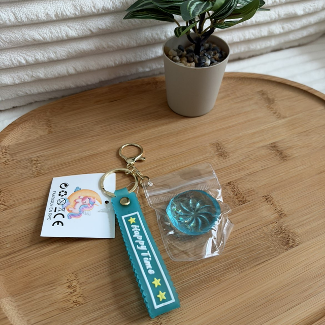 Porte-clés Squishy à paillettes