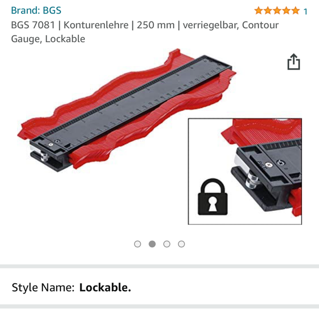 BGS 7081 | Konturenlehre | 250 mm | verriegelbar, Contour Gauge, Lockable