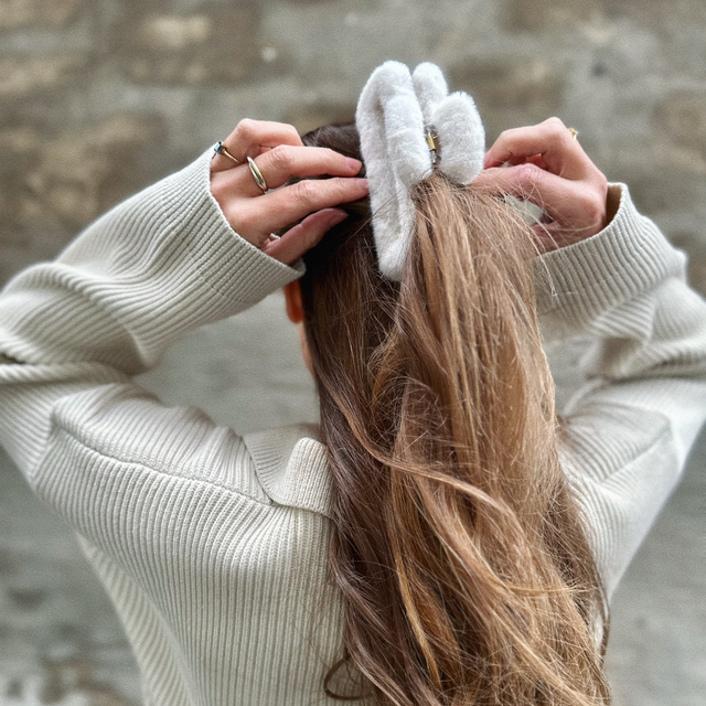 Haarklem Fluffy Straight XXL Beige 