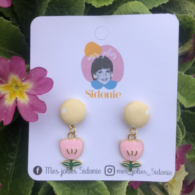 Babys jaune tulipes rose