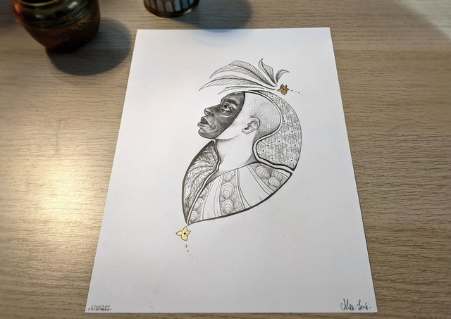 Portrait d&#039;un homme, Format A4, 21 x 29,7 cm