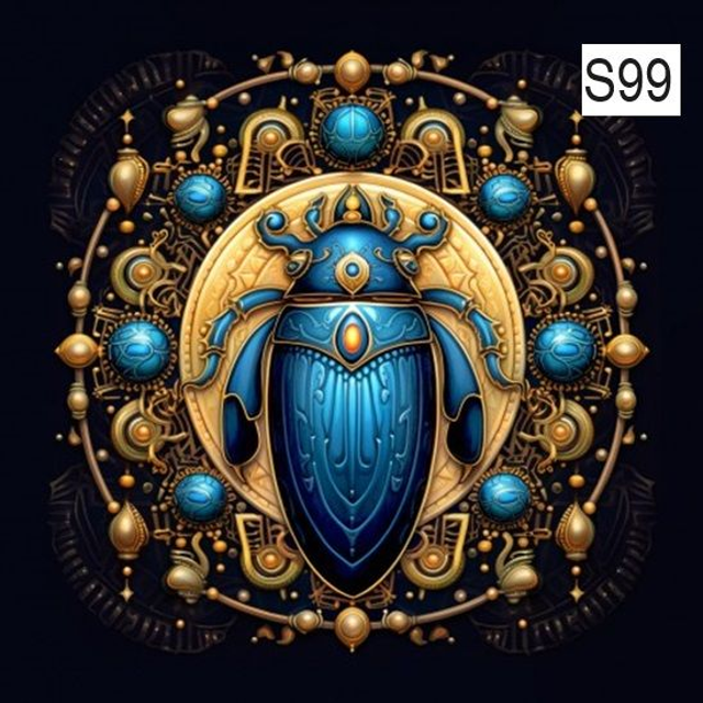 Panneau simili Scarabée 20x20cm 