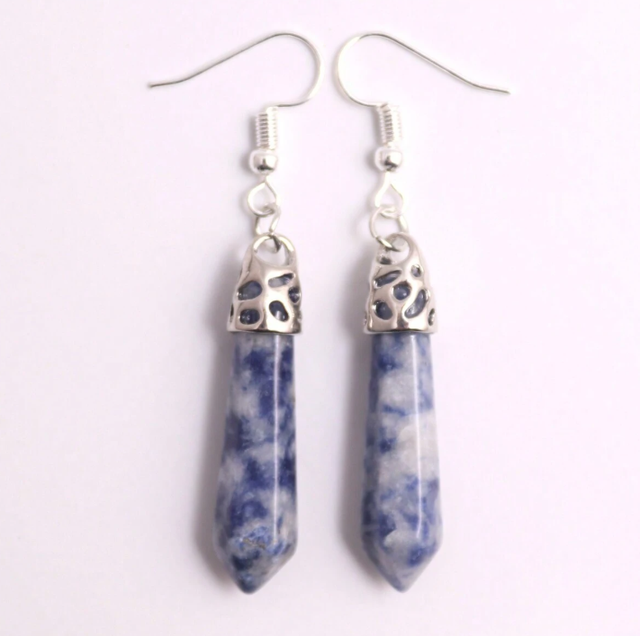 Boucles d'oreille " Cléa " en Sodalite