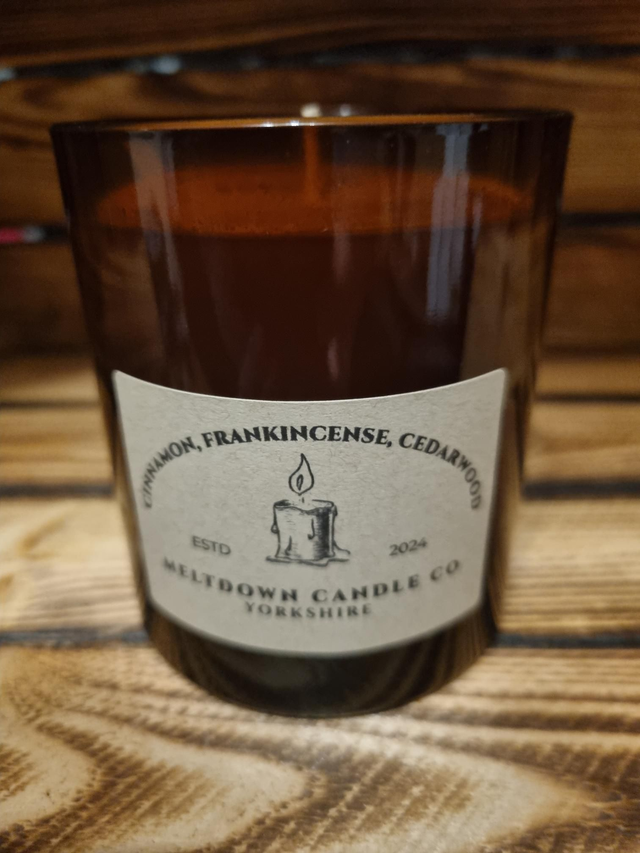 Cinnamon, Frankincense and Cedarwood Soy Wax Candle