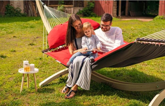 SET hamac XXL Fat Hammock RED + support Olymp