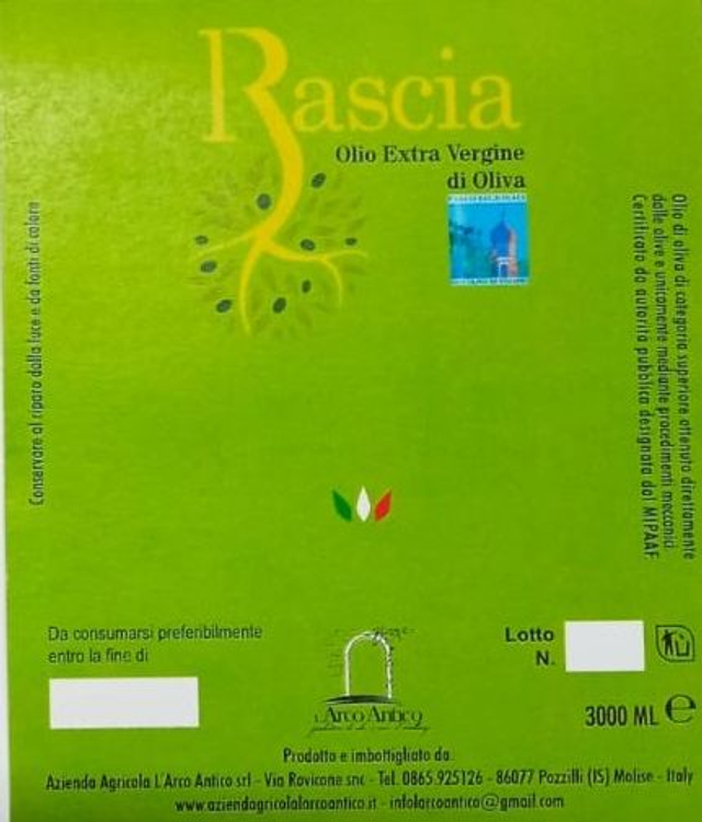RASCIA Olio extravergine di oliva 3L