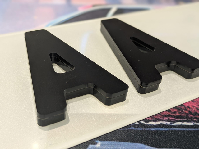 8mm Matte Black 4D Laser Cut  