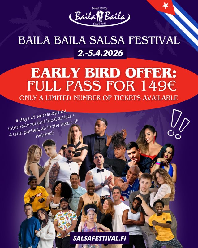 Leader SALSA FESTIVAL 2026: Early Bird Full Pass 149€