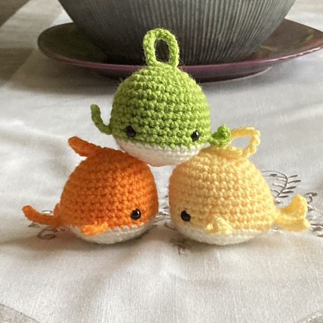 Porte-clés baleine au crochet