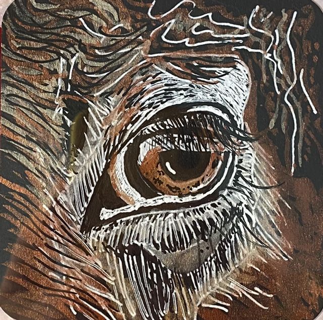 Zentangle 🛞 Oeil de 🐴 Rouge