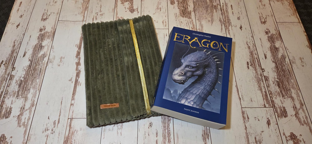 Pochette à livre, velours vert olive