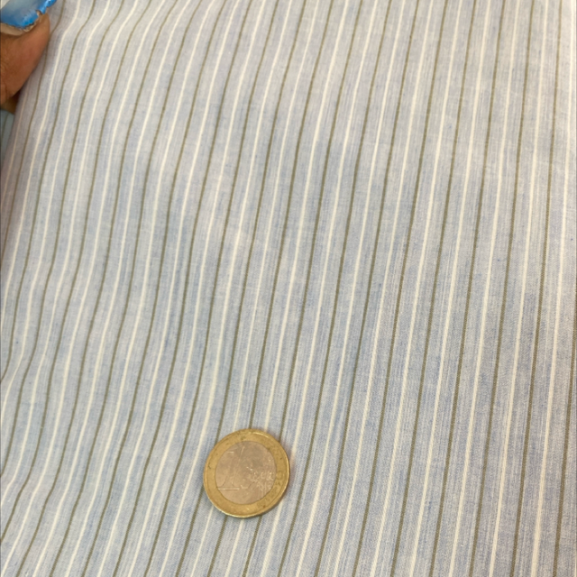 Coton - rayures bleu ciel