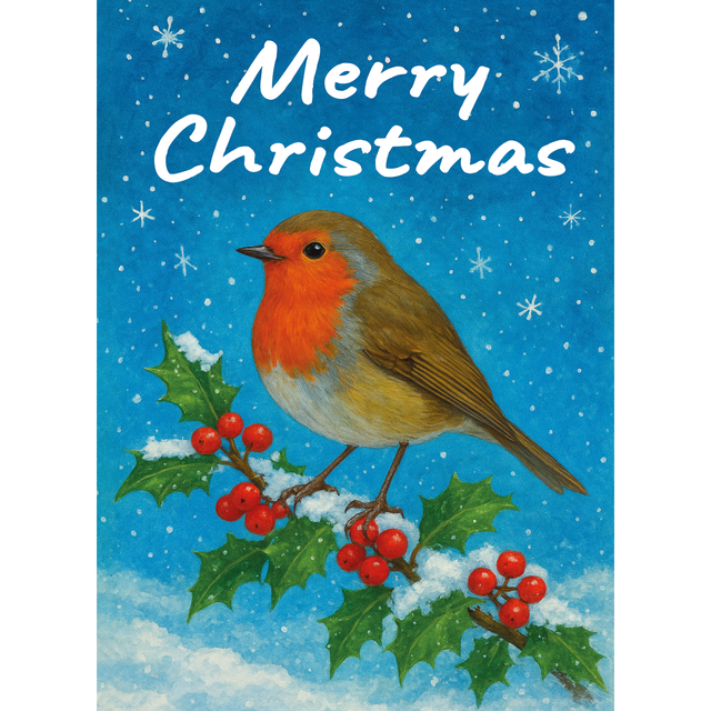 Christmas Cards Robin - 10 Pack