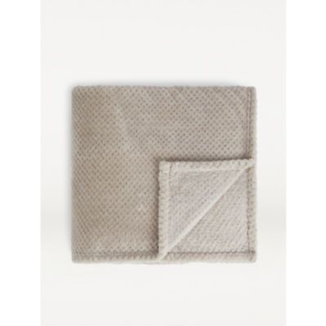George Home Natural Waffle Super Soft Throw