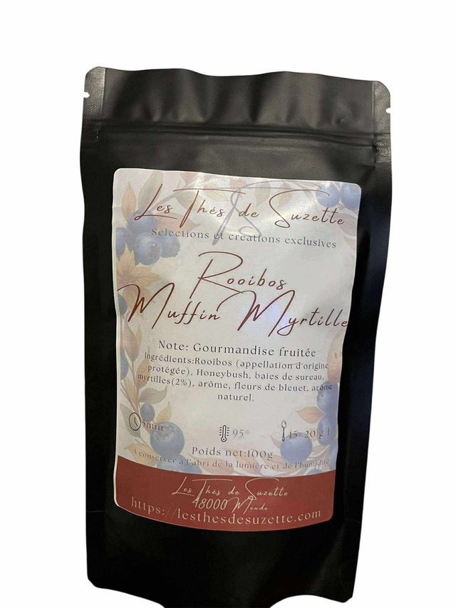 Rooibos Muffin Myrtille - Myrtille, sureau, bleuet