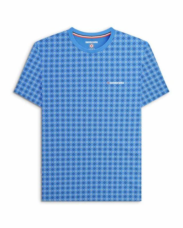 SS1318 Lambretta Geo AOP Tee - Vallarta Blue