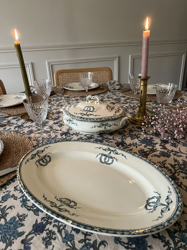 MONTHOLON - Grand Plat Ovale manufacture des Salins - Terre de Fer