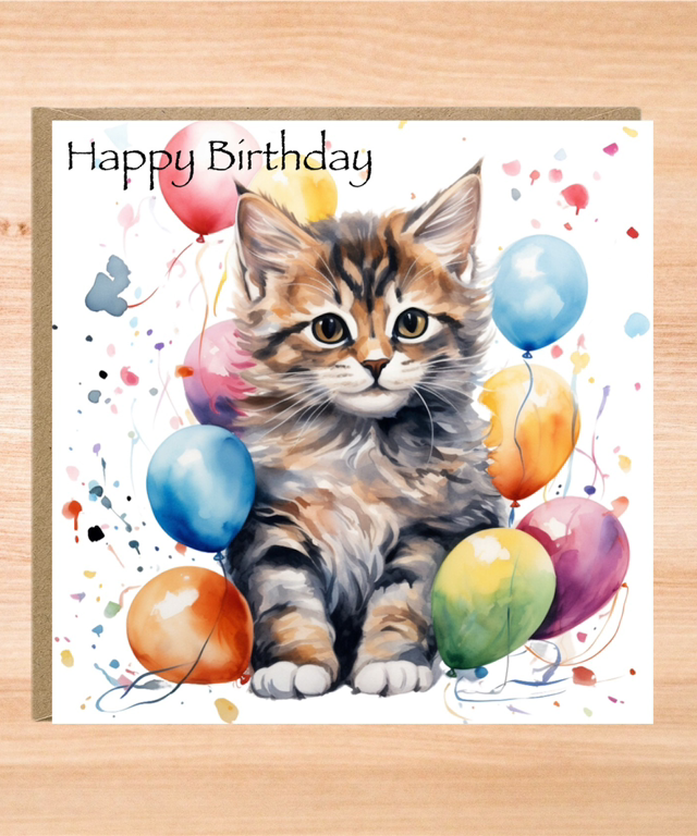 Cat Birthday Card