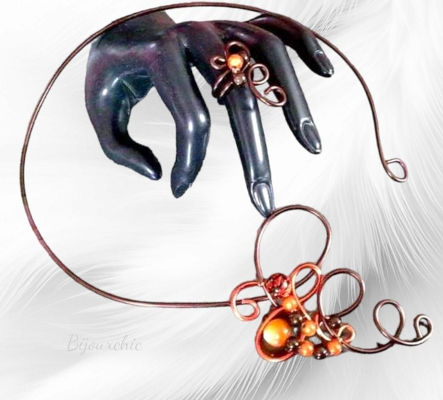 Collier fil aluminium Brise Printanière 