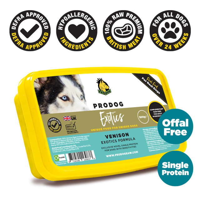 500g ProDog Exotic Venison dog food