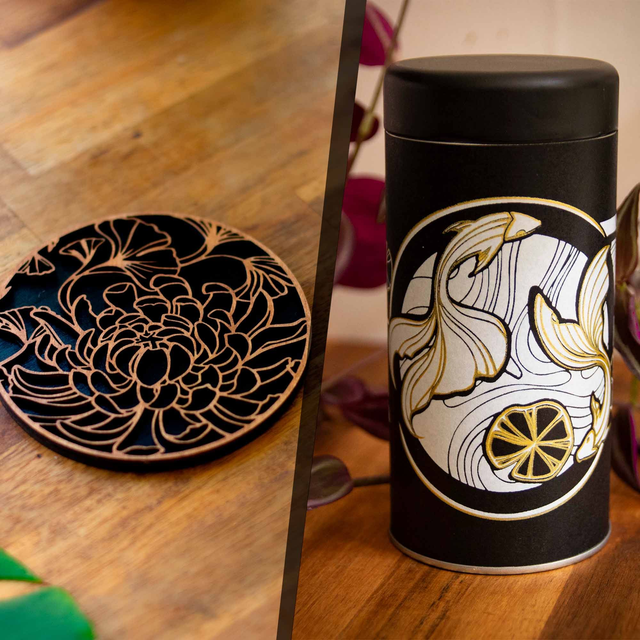 Pack complet dragon - Tasse, sous tasse + boîte à thé
