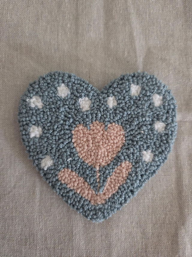 Dessous de tasse - Heart flower