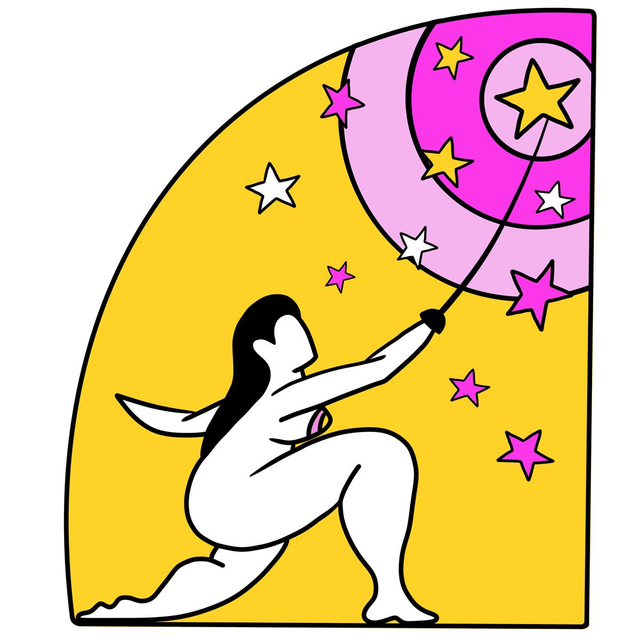 Wild Woman Fencer touching the stars