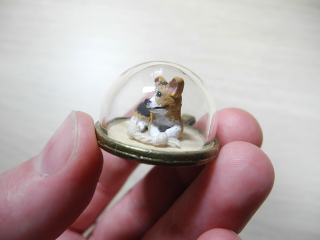 Corgi Miniature Necklace black