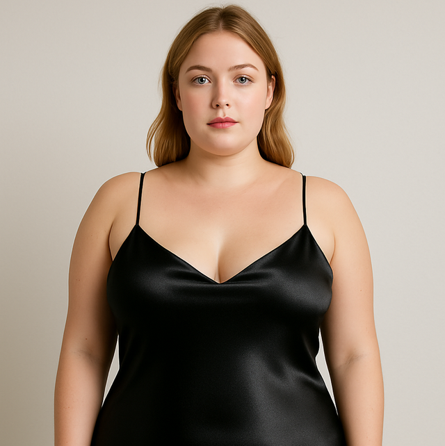 Silk satin slip dress 