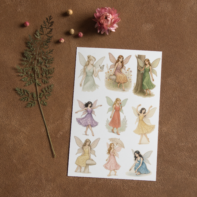 Stickervel Feeën - "Dromerige Schetsen" - Rozeka