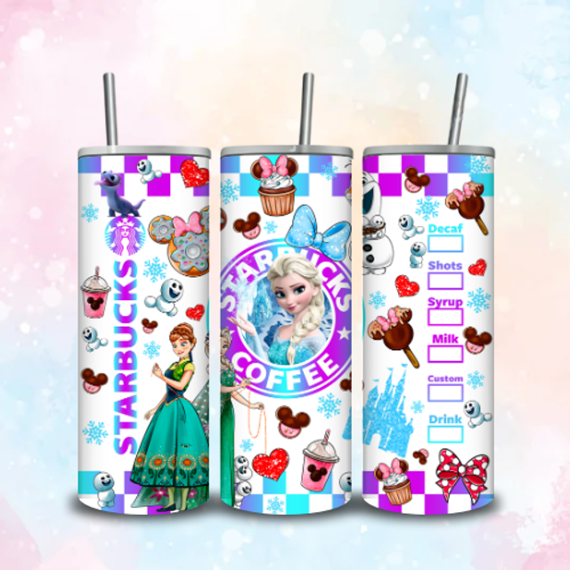 Tumbler Starbuck Carreaux La Reine Des Neige