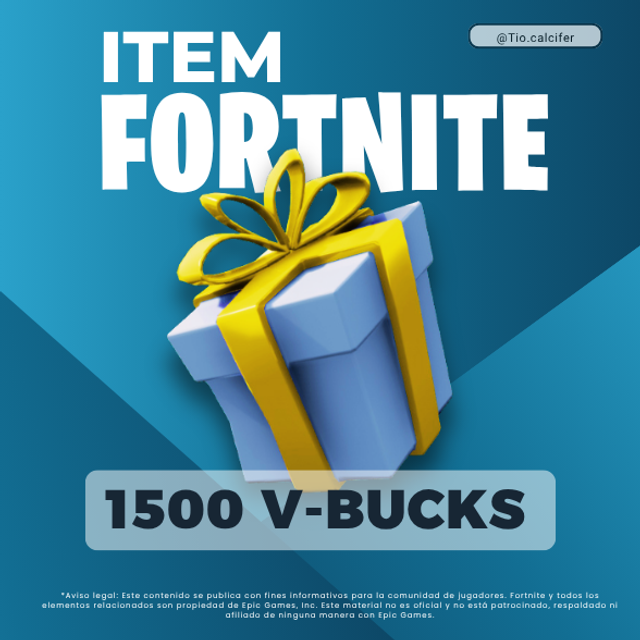 Item 1500 V-Bucks método regalo