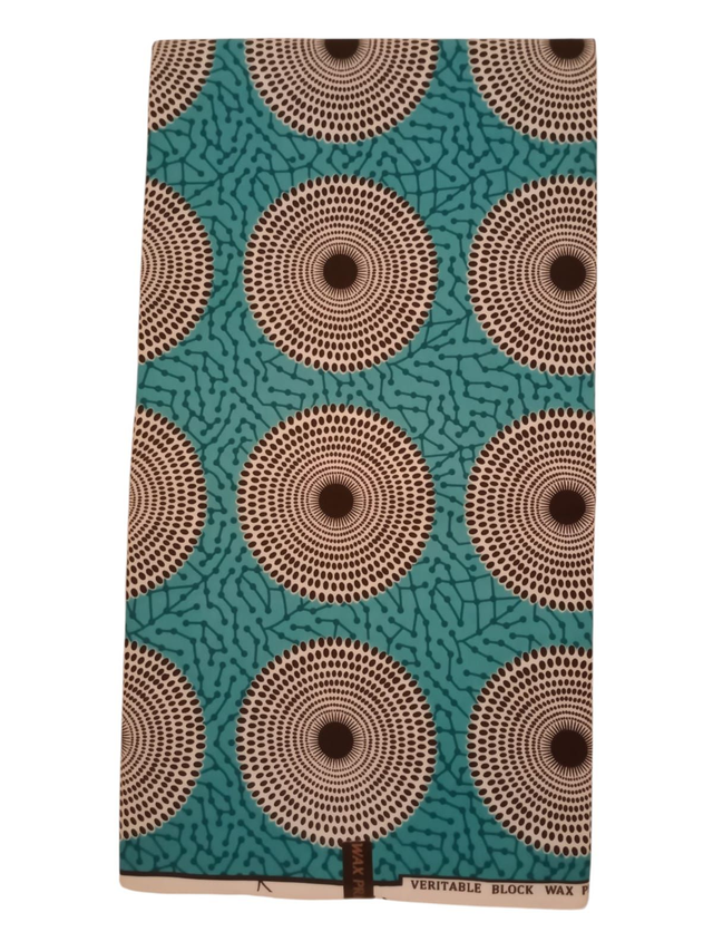"Soleil d’Afrique" Tissu Wax Africain – 6 Yards (≈ 5,48 m) – Qualité Supérieure
