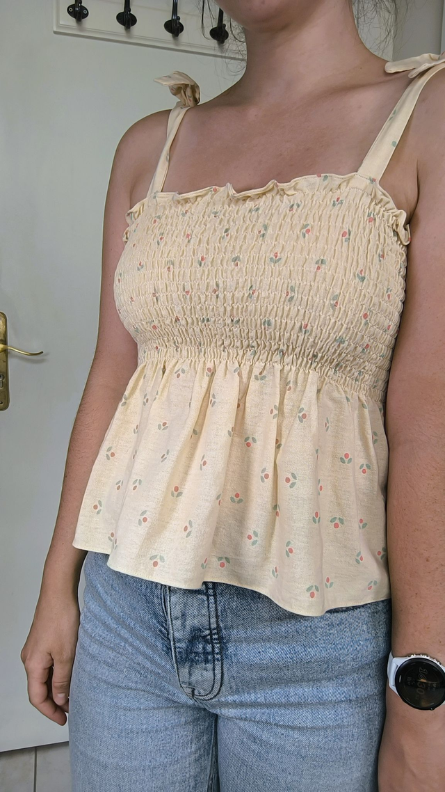 Top à smocks jaune - Taille 1