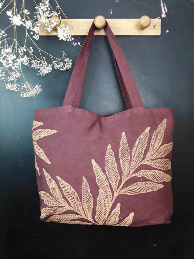 Cabas en lin pourpre OISELEURS 