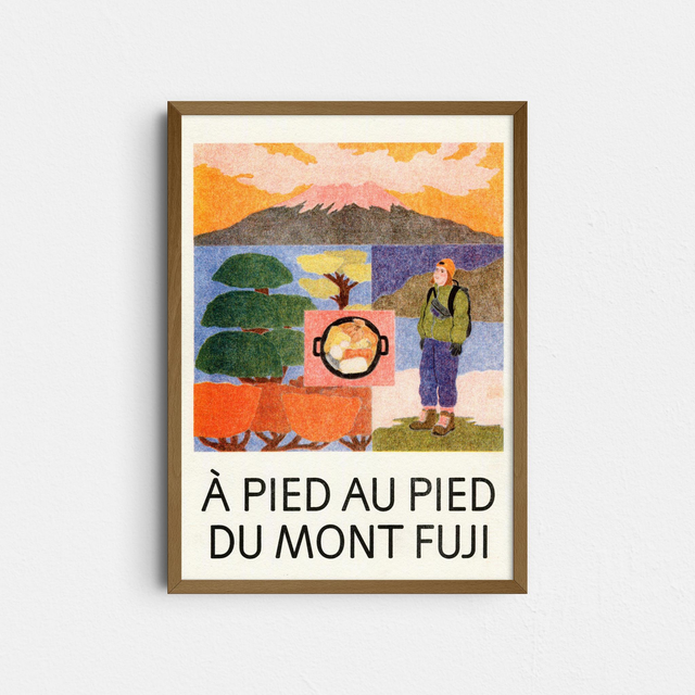 À pied au pied du mont Fuji (risographie format A5)