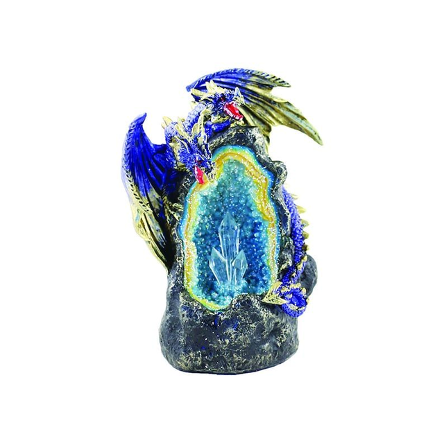 Porte encens à refoulement dragons bleu à Led