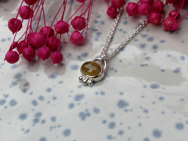 Anhänger Turmalin gelb Boho