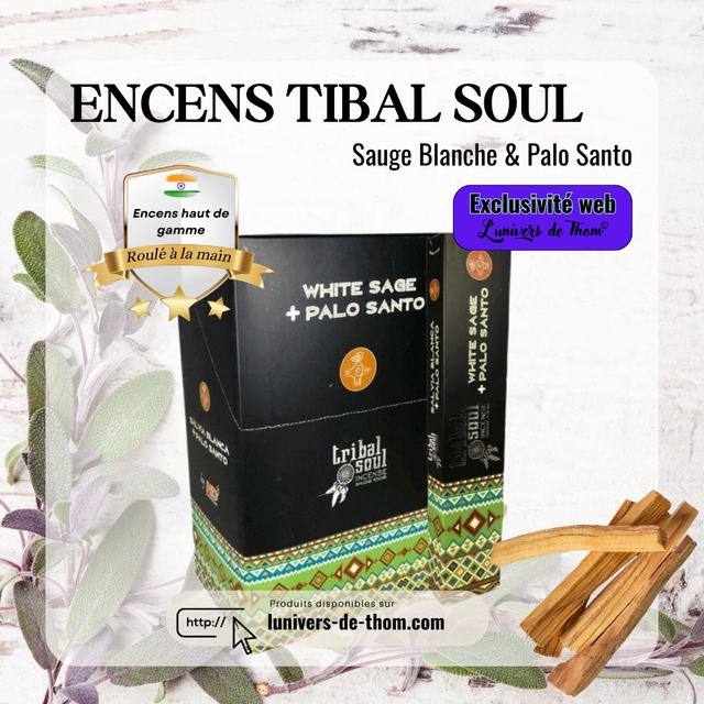 Encens Tribal Soul Sauge Blanche & Palo Santo