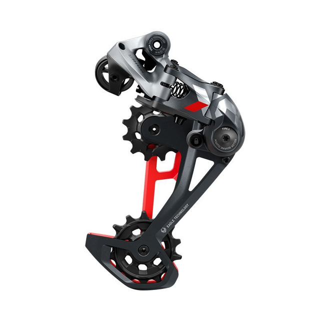 DÉRAILLEUR ARRIÈRE SRAM X01 EAGLE CHAPE LONGUE 12V 52D ALUMINIUM ROUGE