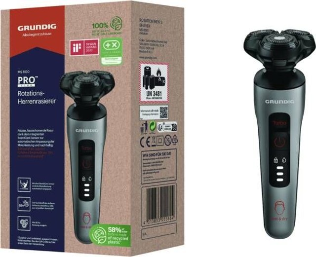 Grundig Rasierer MS 8130 ProClub Silbergrau