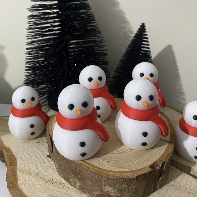 Boneco de neve com cachecol 