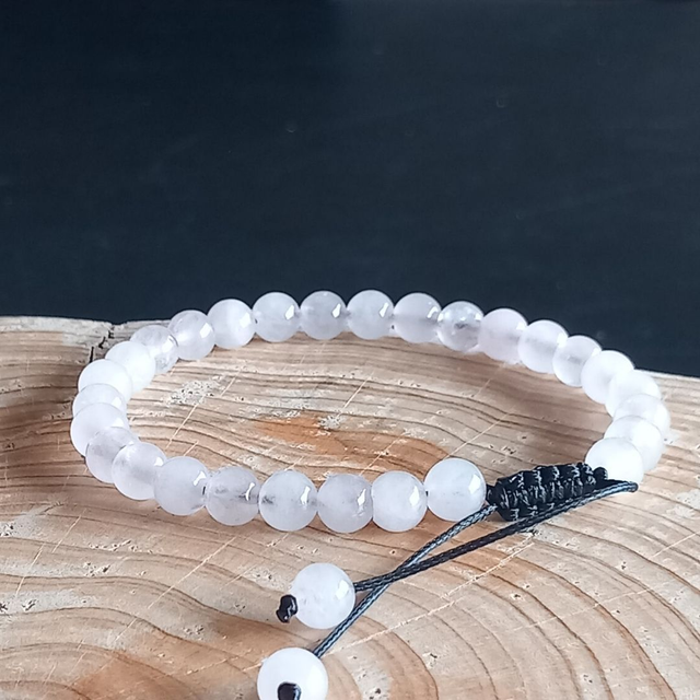 Bracelet ajustable en Quartz rose