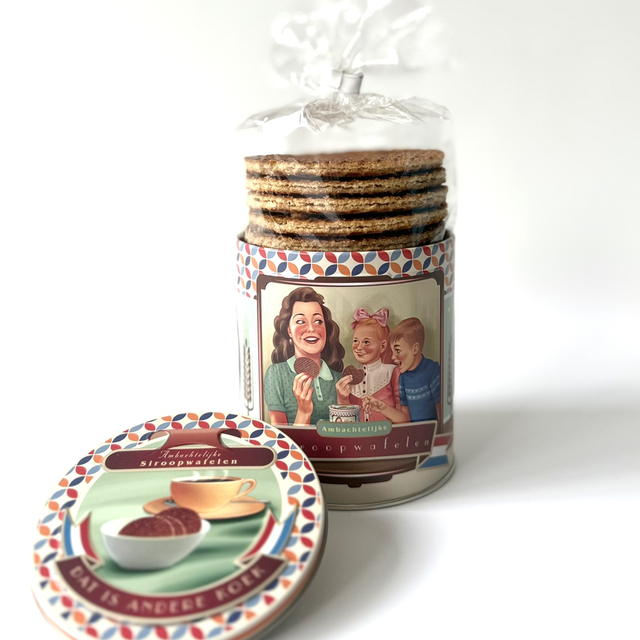 Stroopwafels incl. “Retro” bewaarblik