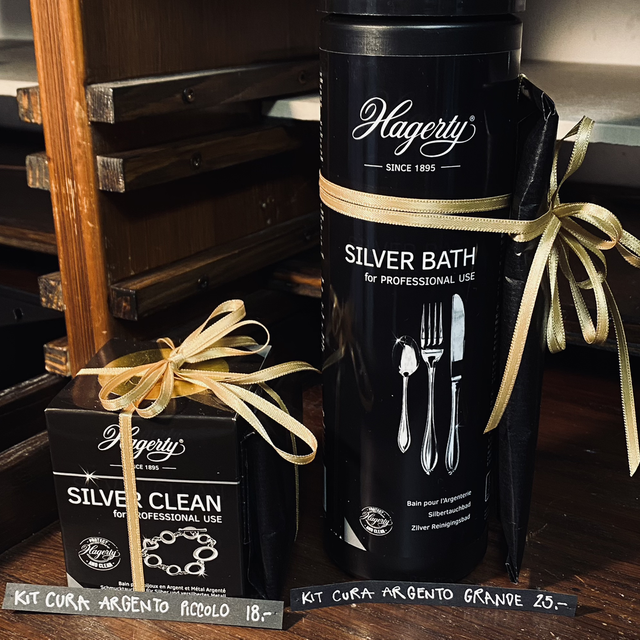 Versione regalo! KIT CURA GIOIELLI ARGENTO piccolo/grande 